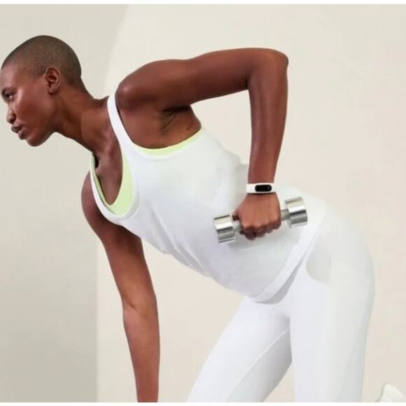 Athleta In Motion Seamless Criss Cross Tank | White | Size Medium NWT - Picture 1 of 8